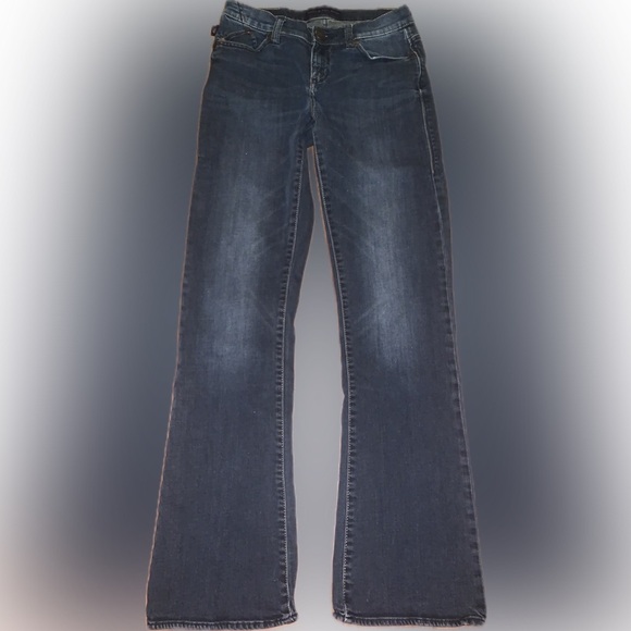 Rock & Republic Kasandra Mid Low Rise Boot Cut Straight Dark Wash Y2K Jeans 4 - Picture 3 of 11